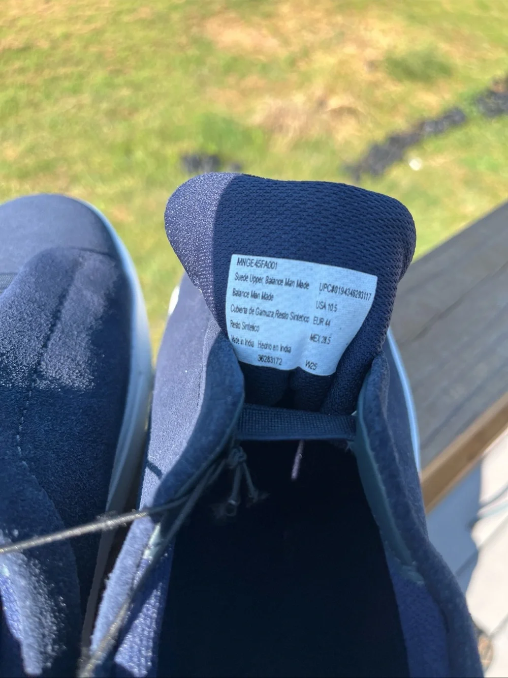 George Men’s Navy Blue Suede-look Slip-on Sneakers Size 10.5